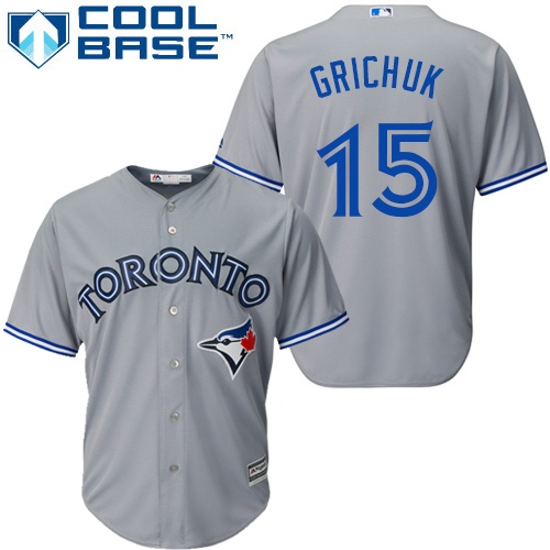 Blue Jays #15 Randal Grichuk Grey Cool Base Stitched Youth MLB Jersey